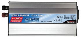 Měnič napětí Compass 12/230V 600W + USB 

 obrázek produktu 2 z 7