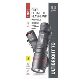 Svítilna EMOS Ultibright 70, P3170, 340lm, 3xAAA šedá

 obrázek produktu 9 z 10