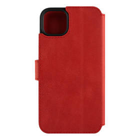 Pouzdro na mobil flipové FIXED ProFit na Apple iPhone 15 červená barva
