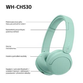 Sluchátka Sony WH-CH530 zelená

 obrázek produktu 12 z 15