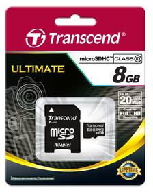 Paměťová karta Transcend 8GB Class10 + adapter 

 obrázek produktu 1 z 1