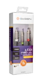 Kabel GoGEN Jack 3,5mm / 2x Cinch, 3m, pozlacené konektory černý

 obrázek produktu 1 z 1