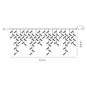 Spojovací řetěz EMOS 100 LED krápník, 2,5m teplá bílá 

 obrázek produktu 4 z 5