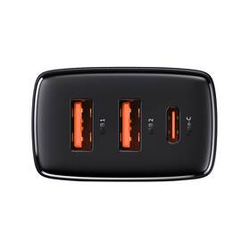 Nabíječka do sítě Baseus 2x USB-A, 1x USB-C, 30W černá

 obrázek produktu 1 z 11