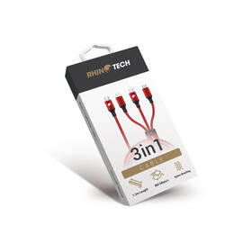 Kabel RhinoTech 3v1 USB-C (MicroUSB/Lightning/USB-C) 40W 1,2m červený

 obrázek produktu 2 z 2