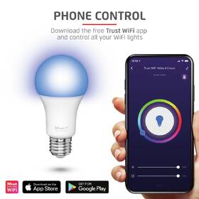 Chytrá žárovka Trust Smart WiFi LED E27 White & Colour 

 obrázek produktu 3 z 5