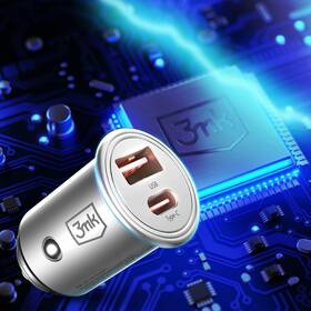 Adaptér do auta 3mk Hyper USB-C/USB-A 45W stříbrný

 obrázek produktu 5 z 8
