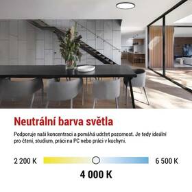 Stropní svítidlo EMOS FLORI, kruh 30cm, 18W, 1800lm, neutrální bílá černé

 obrázek produktu 4 z 7