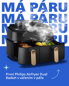 Fritéza horkovzdušná Philips Airfryer dual basket s párou 9 l NA552/00 černá

 obrázek produktu 5 z 12