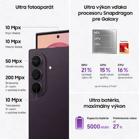 Mobilní telefon Samsung Galaxy Z Fold8 Ultra 5G 16 GB / 1 TB fialový

 obrázek produktu 11 z 24