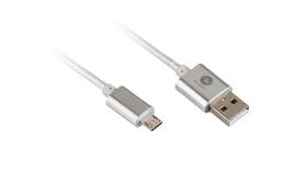Kabel GoGEN USB/micro USB, 1m, oplétáný stříbrný

 obrázek produktu 2 z 3