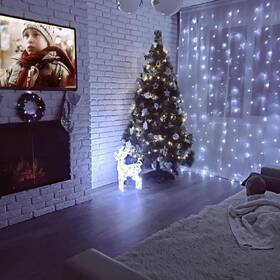 Vánoční osvětlení ColorWay vnitřní, 300 LED, 3× 3m, 220–240V AC, studená bílá 

 obrázek produktu 17 z 18