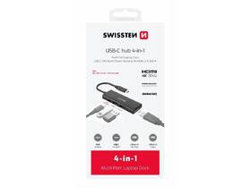 USB Hub Swissten 4-in-1 USB-C PD 100W černý

 obrázek produktu 2 z 5