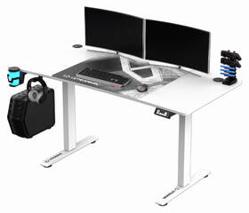 Herní stůl ULTRADESK LEVEL V2 WHITE, 140×68cm, 72-117cm, XXL mouse pad bílý

 obrázek produktu 1 z 14