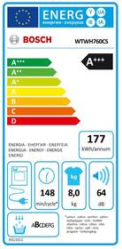 Sušička prádla Bosch WTWH760CS SelfCleaning Condenser bílá barva
