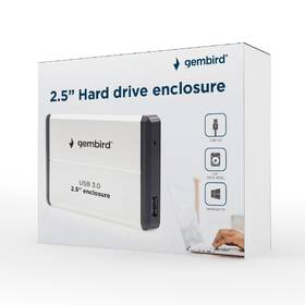 Box na HDD Gembird pro 2.5” zařízení, USB 3.0, SATA bílý

 obrázek produktu 4 z 4