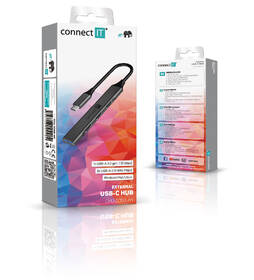 USB Hub Connect IT USB-C (1xUSB-A 3.0, 3xUSB-A 2.0) šedý

 obrázek produktu 5 z 5