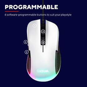 Myš Trust GXT 922 YBAR bílá barva
