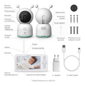 Dětská elektronická chůva TrueLife NannyCam R7 Dual Smart bílá/zelená

 obrázek produktu 10 z 14