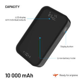 Powerbanka FIXED Zen 10 Pro, 10 000 mAh, 30W, LCD displej černá

 obrázek produktu 5 z 11