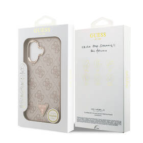 Kryt na mobil Guess PU Leather 4G Triangle Logo Gold Frame MagSafe na Apple iPhone 17 růžový

 obrázek produktu 7 z 7