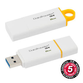 USB Flash Kingston 8GB žlutá barva
