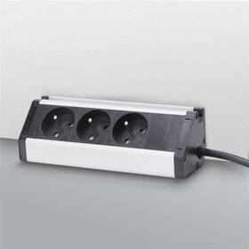 Kabel prodlužovací Solight 3x zásuvka, rohový design, 1,5m stříbrný

 obrázek produktu 2 z 4