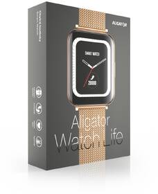 Chytré hodinky Aligator Watch Life, 3x řemínek zlaté

 obrázek produktu 9 z 10