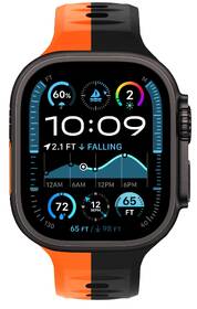Řemínek Cubenest Premium Silikon Sport na Apple Watch 42/44/45/Ultra 49 mm černý/oranžový

 obrázek produktu 2 z 5