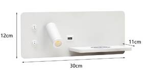 Bodové svítidlo IMMAX LED Be PREPARE 4v1 s Qi nabíjením, USB, varianta pravá bílé

 obrázek produktu 2 z 9
