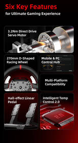 Volant PXN V10 ULTRA Bundle, Direct Drive, PC, PS4, Xbox One/X/S series černý

 obrázek produktu 10 z 14