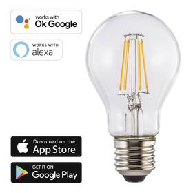 Chytrá žárovka Hama SMART WiFi LED Filament, E27, 7 W, teplá bílá 

 obrázek produktu 2 z 7