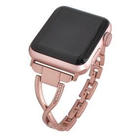 Řemínek WG Universal, kovový, kamínky, 22mm - rose gold 

 obrázek produktu 1 z 2