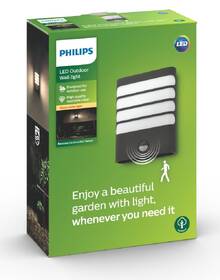 Nástěnné svítidlo Philips Raccoon, senzor pohybu - antracitové 

 obrázek produktu 2 z 2