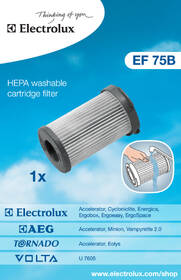 HEPA filtr pro vysavače Electrolux EF75B 

 obrázek produktu 1 z 2