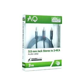 Kabel AQ 3,5mm Jack/2xRCA, M/M, 3m černý

 obrázek produktu 1 z 1