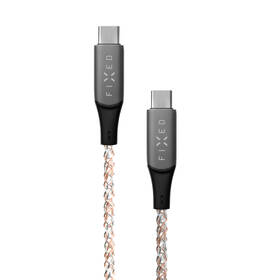 Kabel FIXED USB-C/USB-C a podporou PD, 60W, 1,2m - svítící duhový 

 obrázek produktu 2 z 11