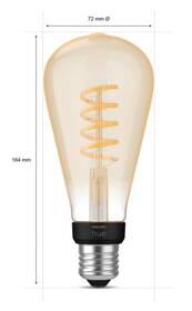 Chytrá žárovka Philips Bluetooth, filament ST72, 7W, E27, White Ambiance 

 obrázek produktu 3 z 6