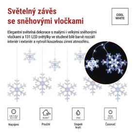 LED řetěz EMOS 131 WINDOW SNOWFLAKES, IP44, CW průhledný

 obrázek produktu 2 z 6