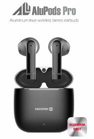 Sluchátka Swissten Alupods Pro černá barva
