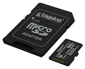 Paměťová karta Kingston Canvas Select Plus MicroSDXC 64GB UHS-I U1 (R100)/W30 + adaptér černá

 obrázek produktu 1 z 2