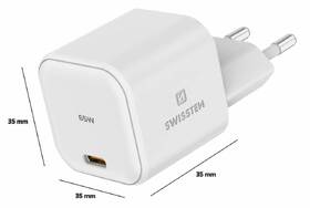 Nabíječka do sítě Swissten GaN, 1x USB-C, 65 W, PD bílá

 obrázek produktu 2 z 3