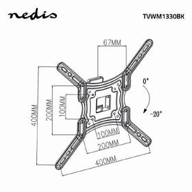 Držák TV Nedis Full Motion nástěnný polohovatelný, pro úhlopříčku 23 - 55 ", nosnost 30 kg černý

 obrázek produktu 4 z 4
