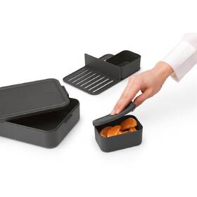 Jídelní box Brabantia Bento Make & Take, dark grey černý

 obrázek produktu 11 z 22