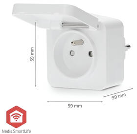 Chytrá zásuvka Nedis SmartLife, měřič spotřeby, dálkově ovladatelná, Zigbee 3.0, IP44, 3680 W bílá

 obrázek produktu 11 z 12