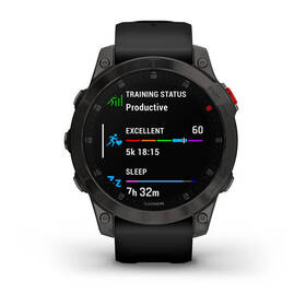 Chytré hodinky Garmin epix (Gen 2) Sapphire - Titan Black/Black Silicone Band 

 obrázek produktu 1 z 12