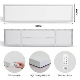 Stropní svítidlo IMMAX NEO LITE FRAME SMART, 120x30cm, IP44, CCT, s podporou BEACON, Wi-Fi, TUYA bílé

 obrázek produktu 3 z 11