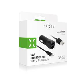 Adaptér do auta FIXED 2x USB, 15W Smart Rapid Charge + USB-C kabel 1m černý

 obrázek produktu 2 z 2