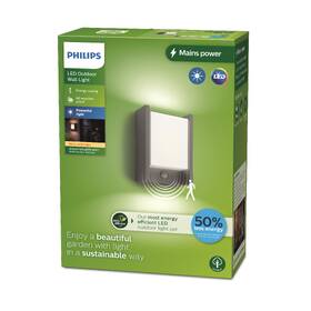 Nástěnné svítidlo Philips Arbour, 2700 K, pohybový senzor antracitové

 obrázek produktu 5 z 5