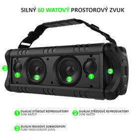 Přenosný reproduktor Evolveo POWER 6 černý

 obrázek produktu 8 z 15